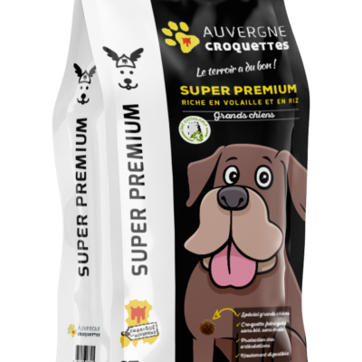 SUPER PREMIUM VOLAILLE/RIZ SANS CEREALES PAILLERES GRAND CHIEN 15KG